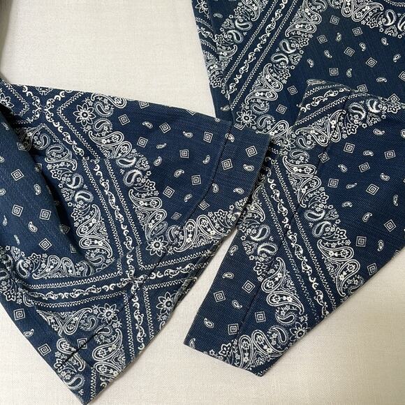 Revice La La Land Bandana Print Flares Jeans Laguna Blue Rodeo Western Size 25 - Picture 9 of 13